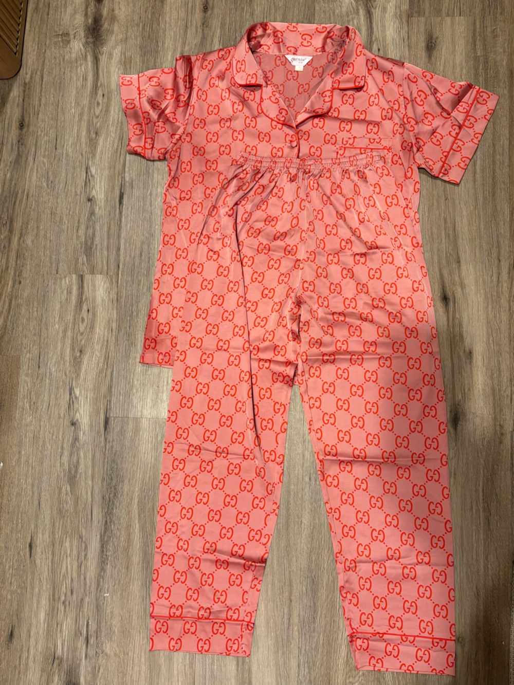 Satin Coral Pink GG Lounge Set